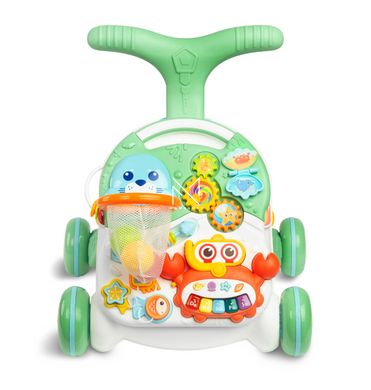 Ходунки-каталка ігровий розвиваючий столик  2 в 1 Caretero Spark Green