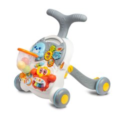 Ходунки-каталка игровой развивающий столик 2 в 1 Caretero Spark Grey