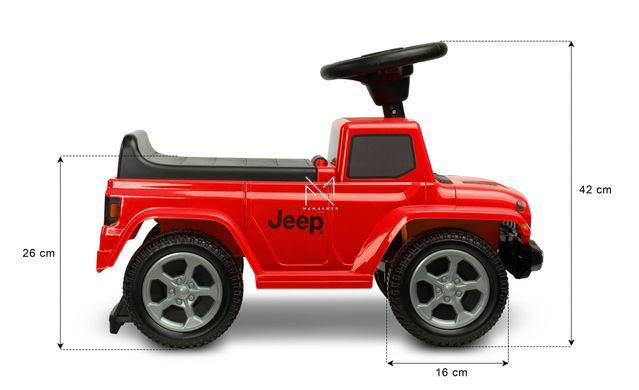 Машинка для катання квадроцикл Caretero (Toyz) Jeep Rubicon Red