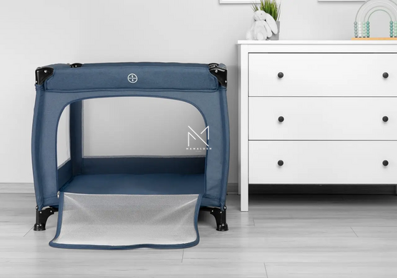 Детская кровать манеж Caretero Quadra Blue