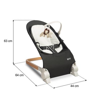 Дитяче крісло шезлонг Caretero Pine Black