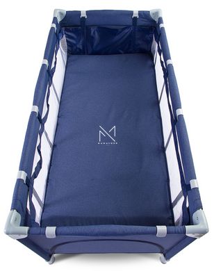 Детская кровать манеж Caretero Basic Plus Navy