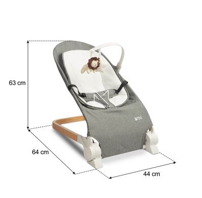 Дитяче крісло шезлонг Caretero Pine Grey