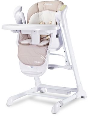 Стульчик для кормления + качель 2 в 1 Caretero Indigo Beige