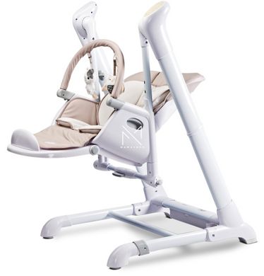 Стульчик для кормления + качель 2 в 1 Caretero Indigo Beige